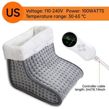 26*28*22cm Electric Heated Foot US/EU Warmers Soft Feet Heating Pad 9-gear adjustable temperature Electric shoe heating pad